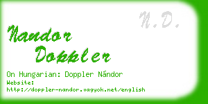 nandor doppler business card